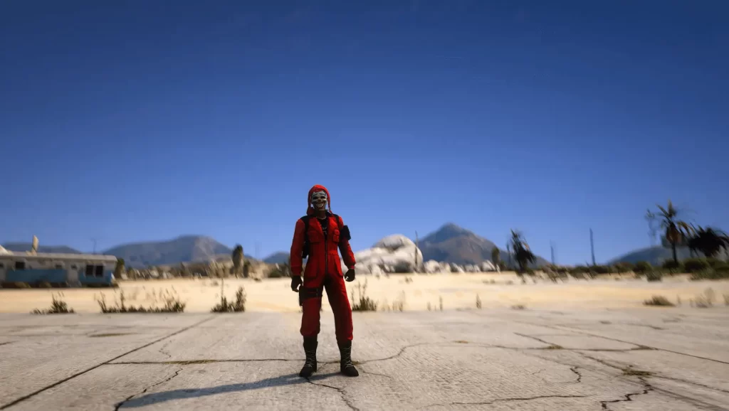 Free Fire Red Criminal Free GTA5 Ped