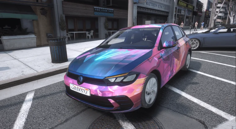 Volkswagen Polo 2023 GTA5 Mod With Original interior