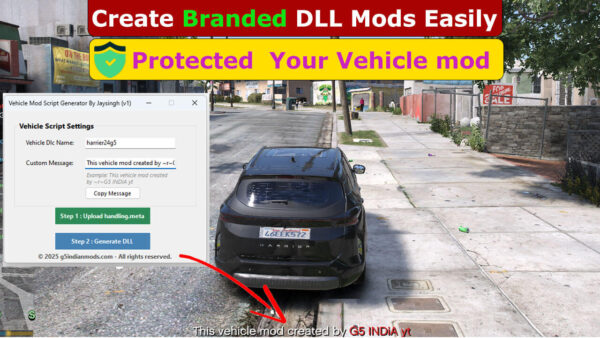Vehicle Mod Script Generator for GTA V – Brand Your Mods Easily