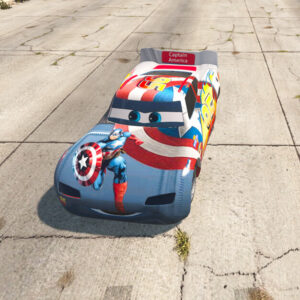 GTA 5 McQueen Captain America Superhero Car Mod