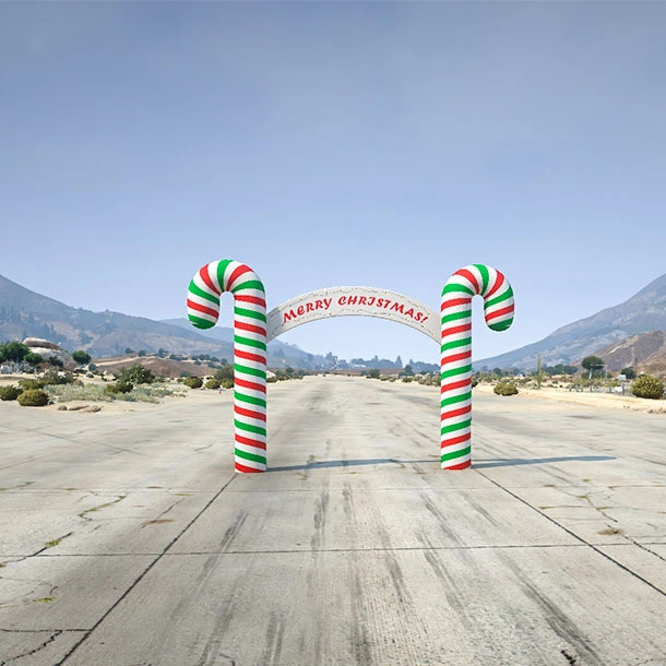 GTA 5 Christmas Gate Addon Prop 1 GTA 5 Christmas Gate Addon Prop