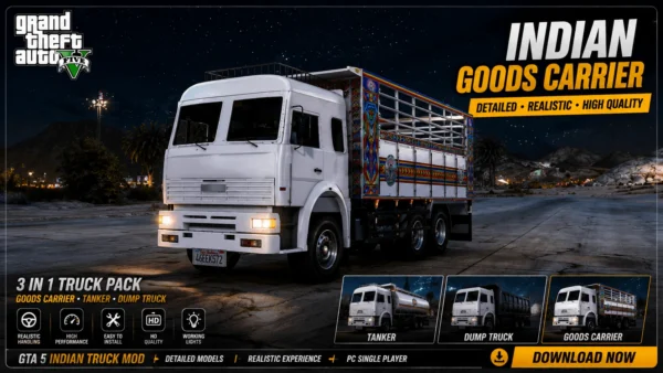 GTA 5 Indian Truck Mod 3 IN 1 Pack